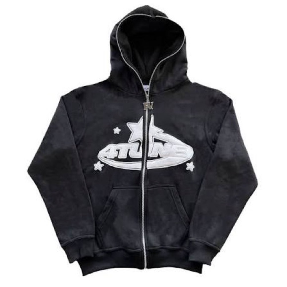 Black and white 4tune zip up Mens size S